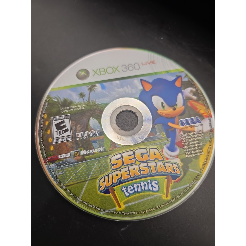 Sega Superstars Tennis (Microsoft Xbox 360, 2008) Disc Only